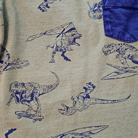 Green Blue Dinosaur Tee Shirt - Picture 5 of 6